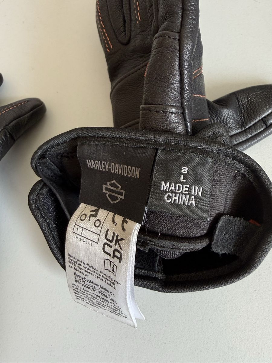 Harley-Davidson Guanti & manicotti: Harley-Davidson Lederhandschuhe, Gr. 8 Schwarz – Usato da Gränichen venduto da Tessin1 2