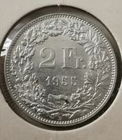 2 Franken 1955 unz - stgl Silber