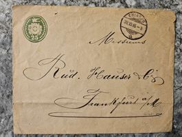 Tüblibrief 25 Rp grün 1885 für 1.--