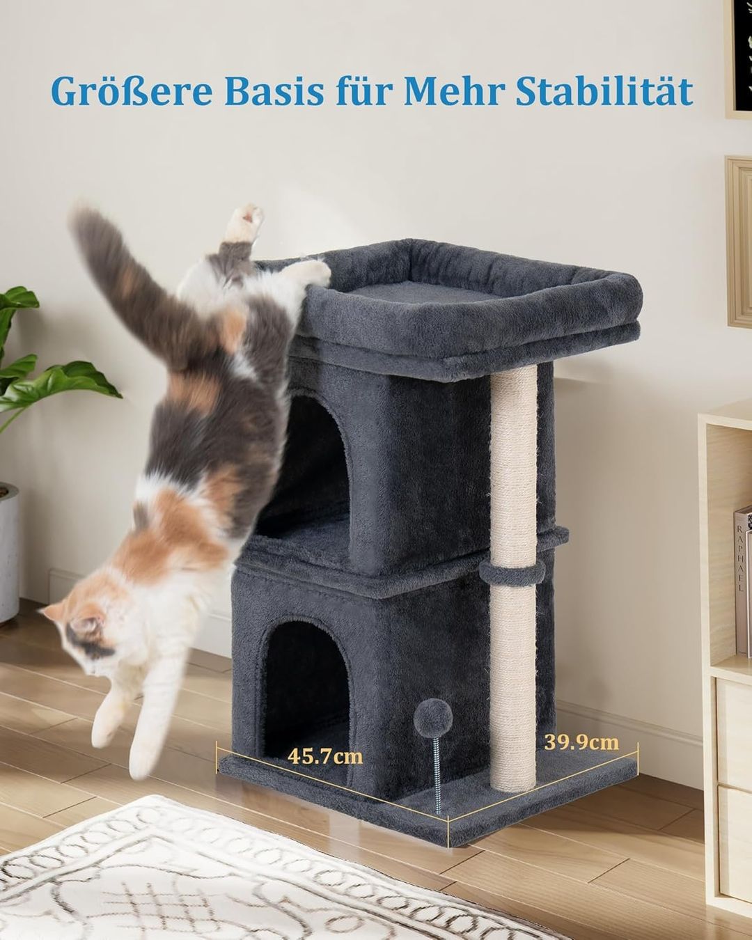 Tiragraffi: Kratzbaum Katzenbaum mit Liegefläche Katzenbett Grau – Nuovo e nell'imballaggio originale da Schaffhausen venduto da AllesMussRaus90 4