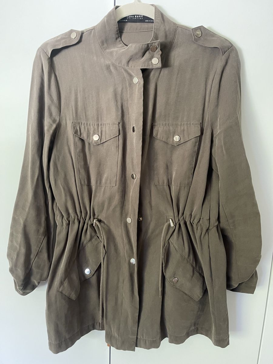 Zara Giacche: Zara Basic Utility-Jacke / Parka in Taupe/Khaki – Usato da Walchwil venduto da Jafra_Cosmetics 1