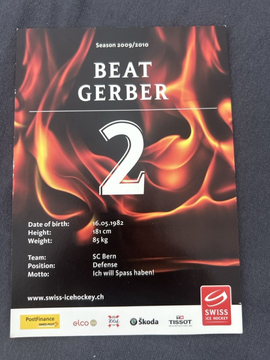 Autografi: Autogramm Beat Gerber  Nati – Usato da Langnau im Emmental venduto da Iriss 1
