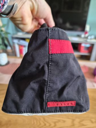 Borsa a mano Prada nylon nero rosso condizioni buone