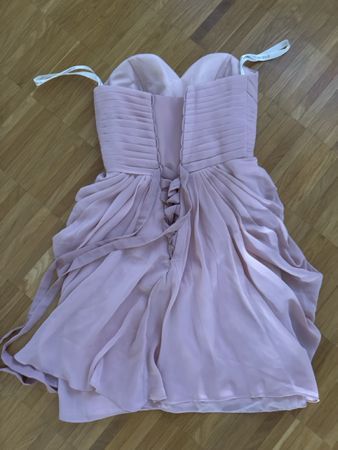 Abendkleid rosa Grösse 36 Schnürung Seide neuwertig