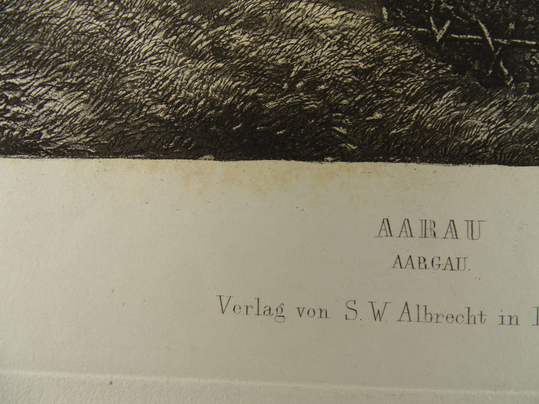 Incisioni: AARAU, STAHLSTICH UM 1870 – Usato da Grüningen venduto da Kartensammler 3