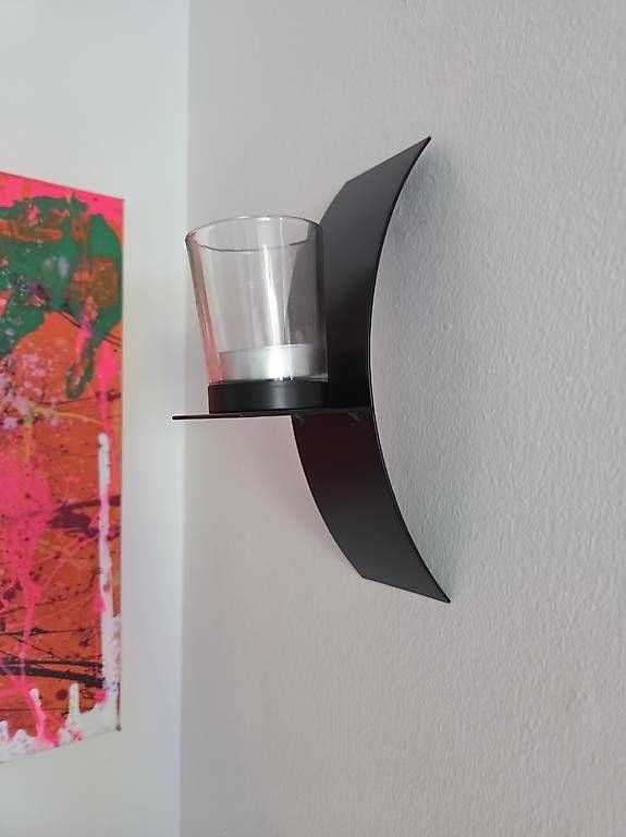 Portacandele: Wand-Teelichthalter, schwarz – Usato da Winterthur venduto da Janine18