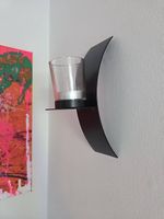 Wand-Teelichthalter, schwarz