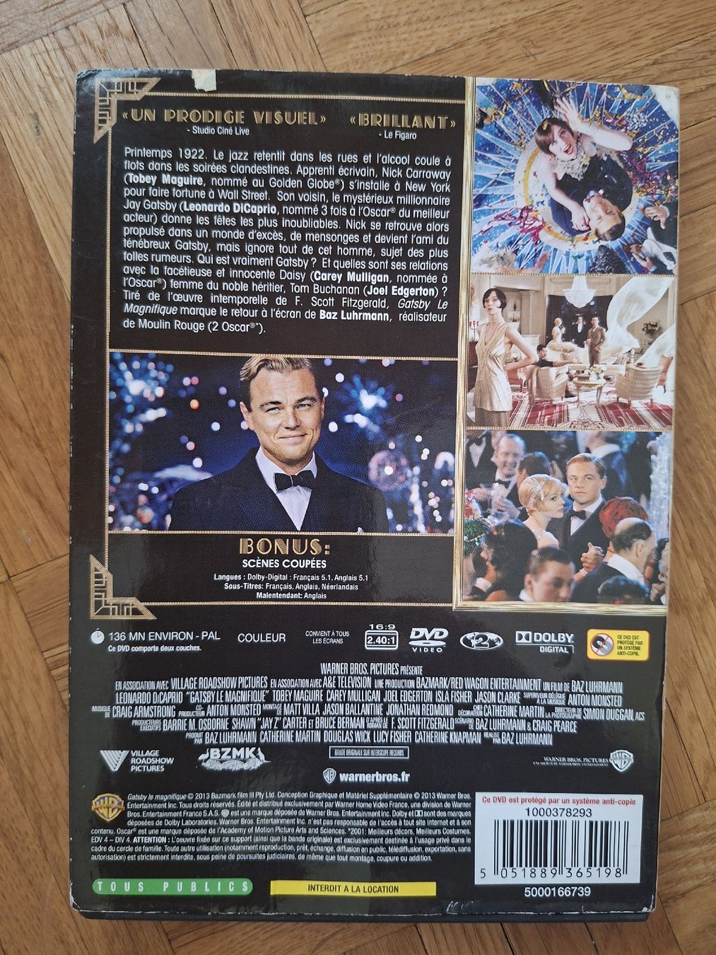 Tutti i DVDs: DVD Le Grand Gatsby - DiCaprio - – Usato da Lausanne venduto da bagadou 4