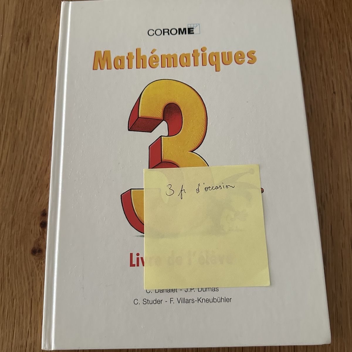 Libri: Livre de maths 3e année primaire, Corome - État Correct – Usato da Meyrin venduto da simonet20
