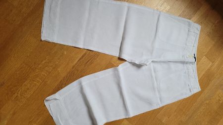 SULU Leinenhose, weiss, Gr. 40 Sommer-Look, Top Zustand