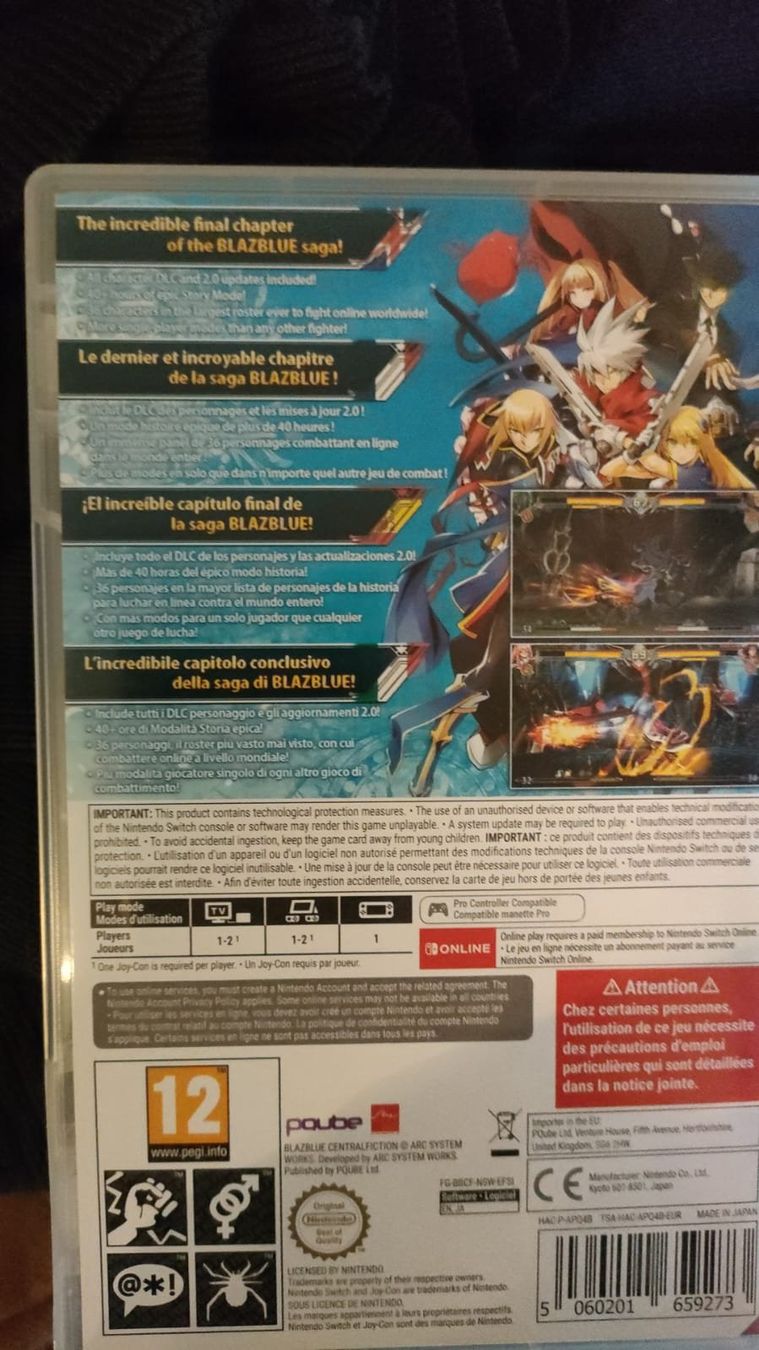 Nintendo Giochi: Blazblu Centralfiction Special Edition – Nuovo (secondo la descrizione) da Meyrin venduto da Kudo97 1