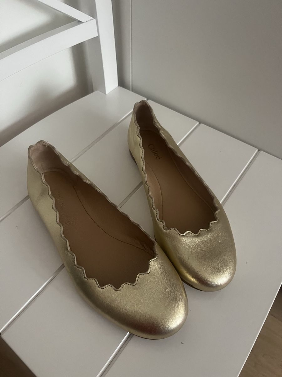 Chloé Scarpe per ragazze: Chloe ballerine - gold – Usato da Genève venduto da VManic