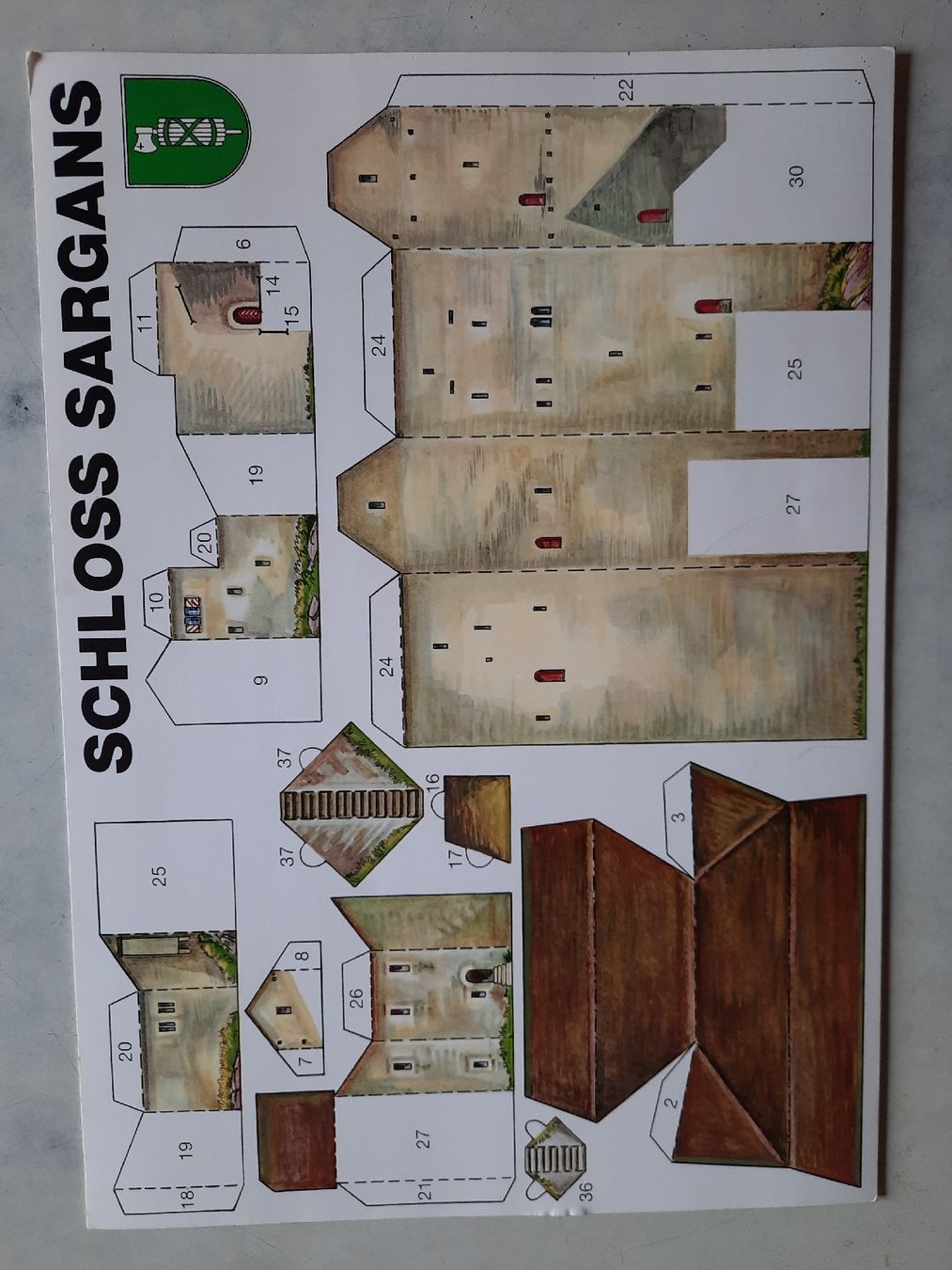 Kit bricolage: Bastelbogen Modellbogen Schloss Sargans – Nuovo (secondo la descrizione) da Nottwil venduto da mar_jqm7 1