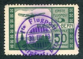 Vorläufer 1913⊙ Flugpost IV Burgdorf, ZS 850.00