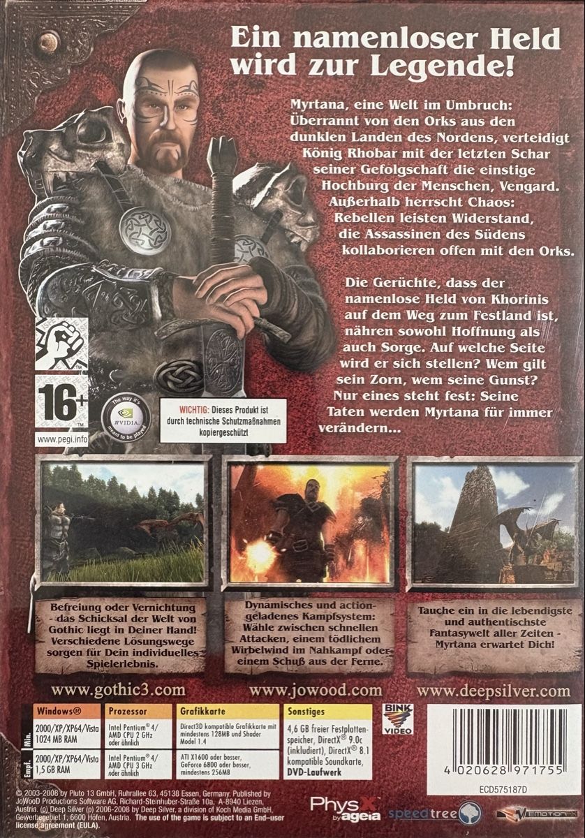 Giochi: Gothic 3 PC DVD – Usato da Maschwanden venduto da Musighai 1