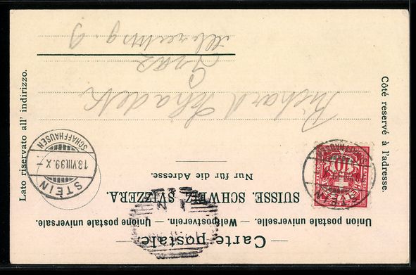 Cartoline postali: Litho Stein am Rhein, Marktplatz, Schlos – Usato da Berlin venduto da bartko-reher 1