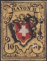 16II in tiefer FARBE: T.39 A1-U (III.ZUSTAND) seltene Marke!