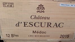 Chateau d'Escurac Medoc Cru Bourgeois 2015 in OHK 12x75cl