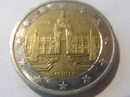 2 €uro Gedenkmünze  Deutschland  Bundesländer Sachsen