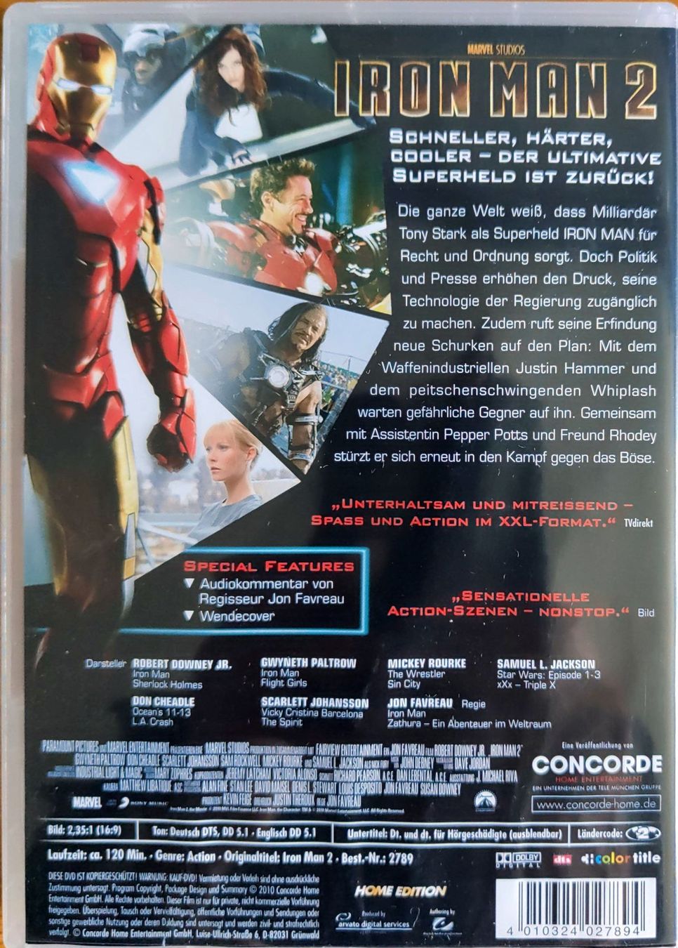 Alle DVDs: Iron Man 2 (Jon Favreau , 2010) – Gebraucht aus Burg AG von Franklin5736 1