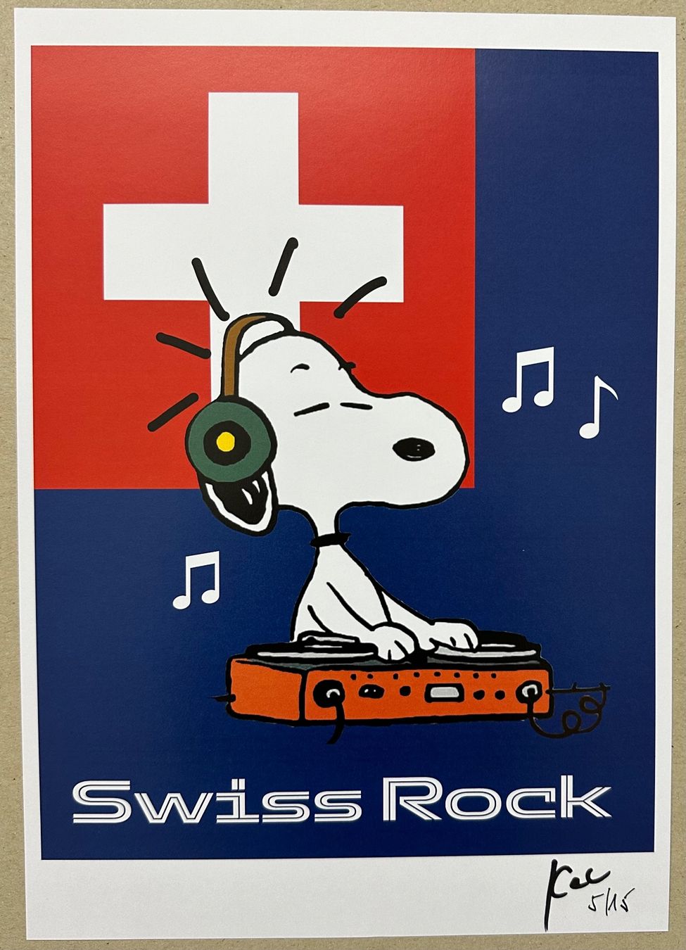 KeC: Snoopy Swiss Rocker, POP Art, signiert 5/15 (Neu (gemäss ...