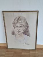 Bilderrahmen Holz vergoldet mit Portrait