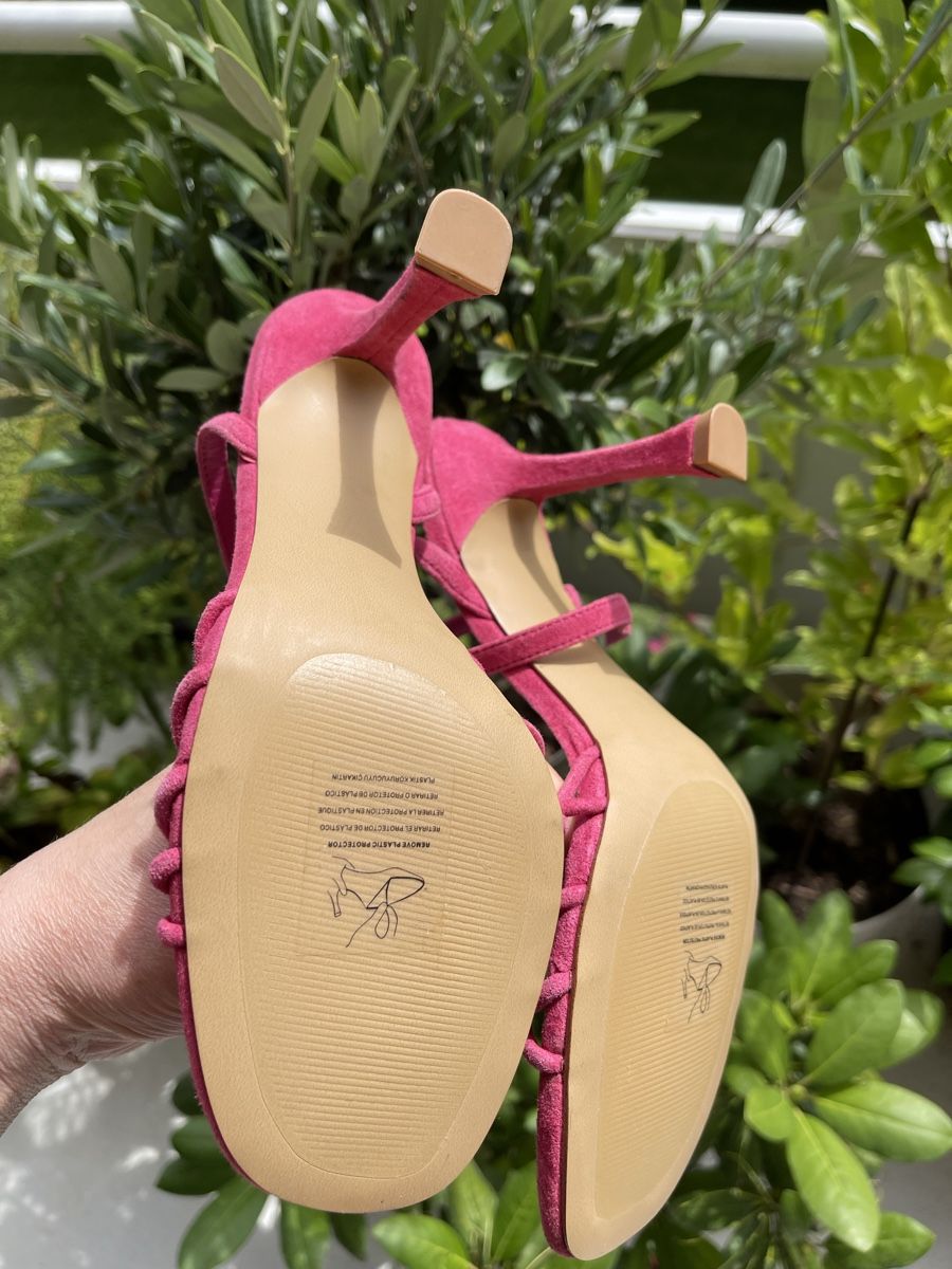 Mango Damenschuhe: Pinkfarbene Wildleder Sommersandalen Mango – Neu (gemäss Beschreibung) aus Zürich von Fashionista00 2