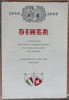 Menu des fête commémoratives du 50ème du Simplon - 1956