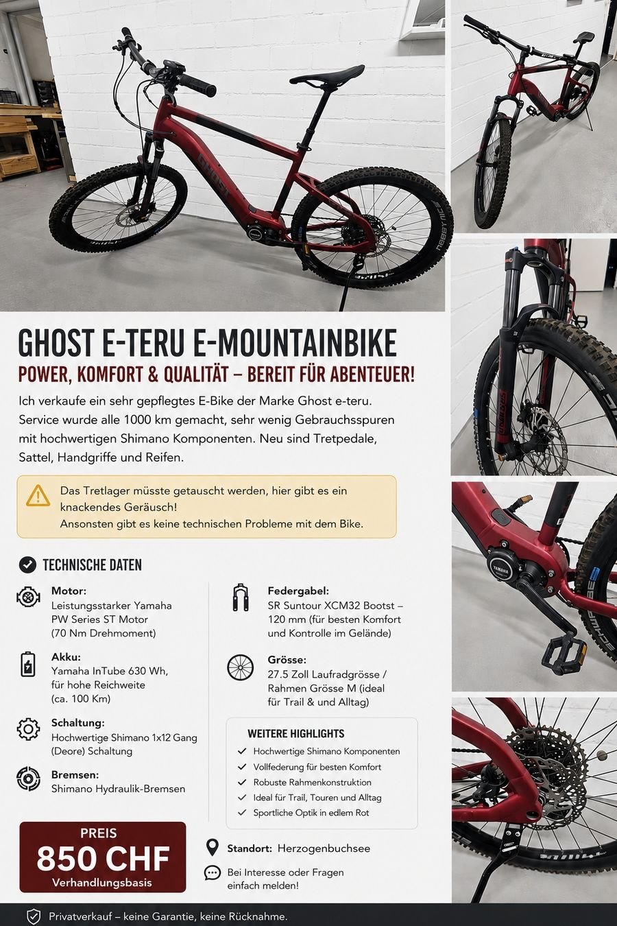 Velos: E-Bike – Gebraucht aus Herzogenbuchsee von nle_8cm8