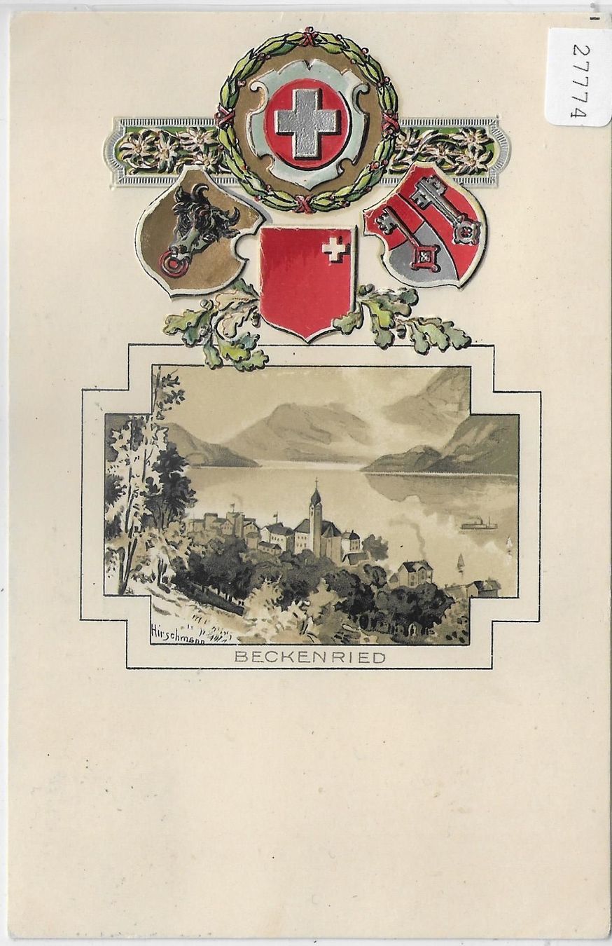 Cartoline postali: Beckenried - Präge-Litho 1901 – Usato da Ettingen venduto da Kartenplanet
