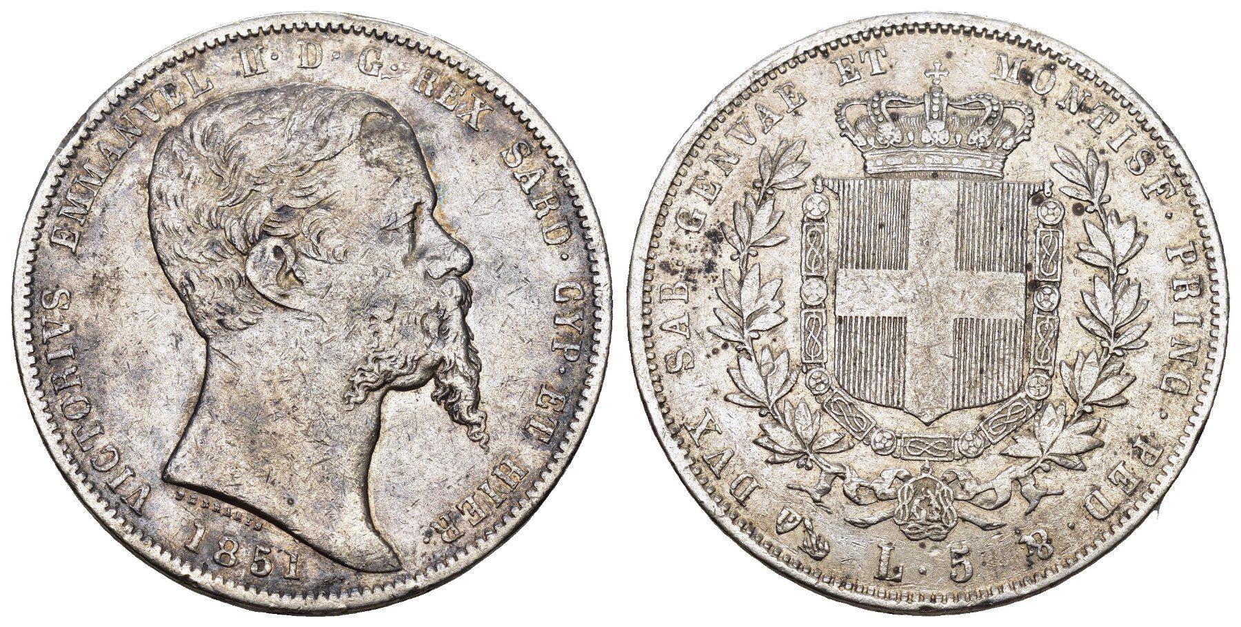 Toutes les monnaies: Sardinien 1851 – D'occasion à Bern par numismatictops