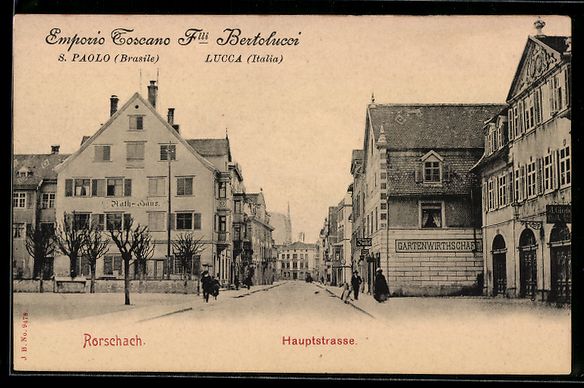 Ansichtskarten: Rorschach, Hauptstrasse mit Gasthaus und – Gebraucht aus Berlin von bartko-reher