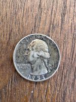Münze USA Quarter Dollar 1953 leichte Gebrauchsspuren