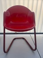 Designerstuhlrot Kunststoff Metall 78 cm