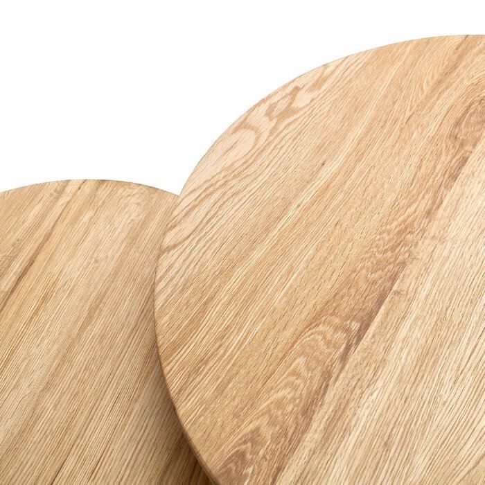 Set di tavolo e panche: Beistelltische 2er Set Eiche geölt – Nuovo e nell'imballaggio originale da Kriens venduto da Mikado-Geschenke 3