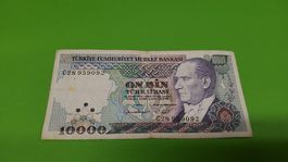 Sammlerstück: Türkische Lira, 10000, Selten, Top Zustand
