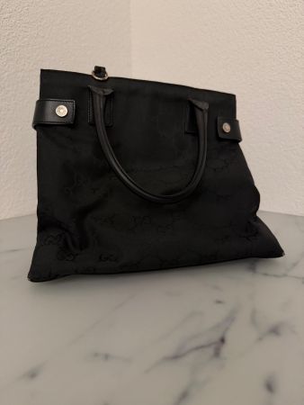 GUCCI Tote Bag aus Canvas & Leder – Schwarz – Made in Italy