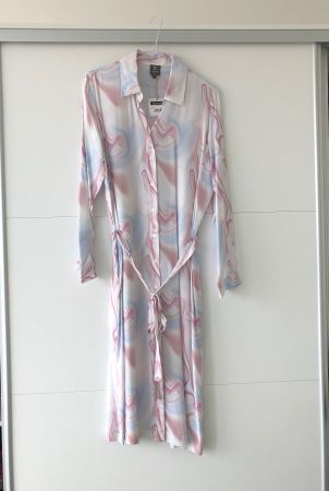💗MANOR💗 Blusenkleid mit Taschen Weiss/Mehrfarbig 36 S