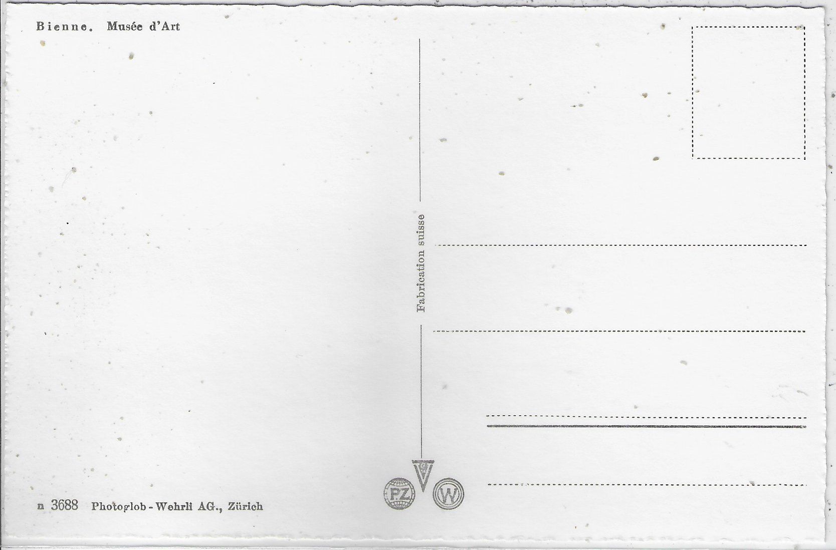 Cartoline postali: Biel-Bienne - Kunsthaus Musee d'Art – Usato da Ettingen venduto da Kartenplanet 1