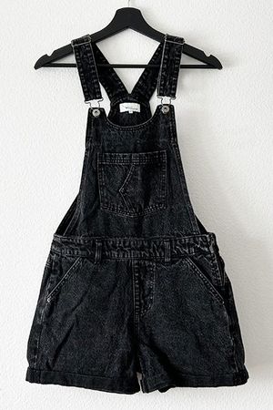 DENIM | Kurze Jeans Latzhose S | Jeansshorts Shorts mit Latz
