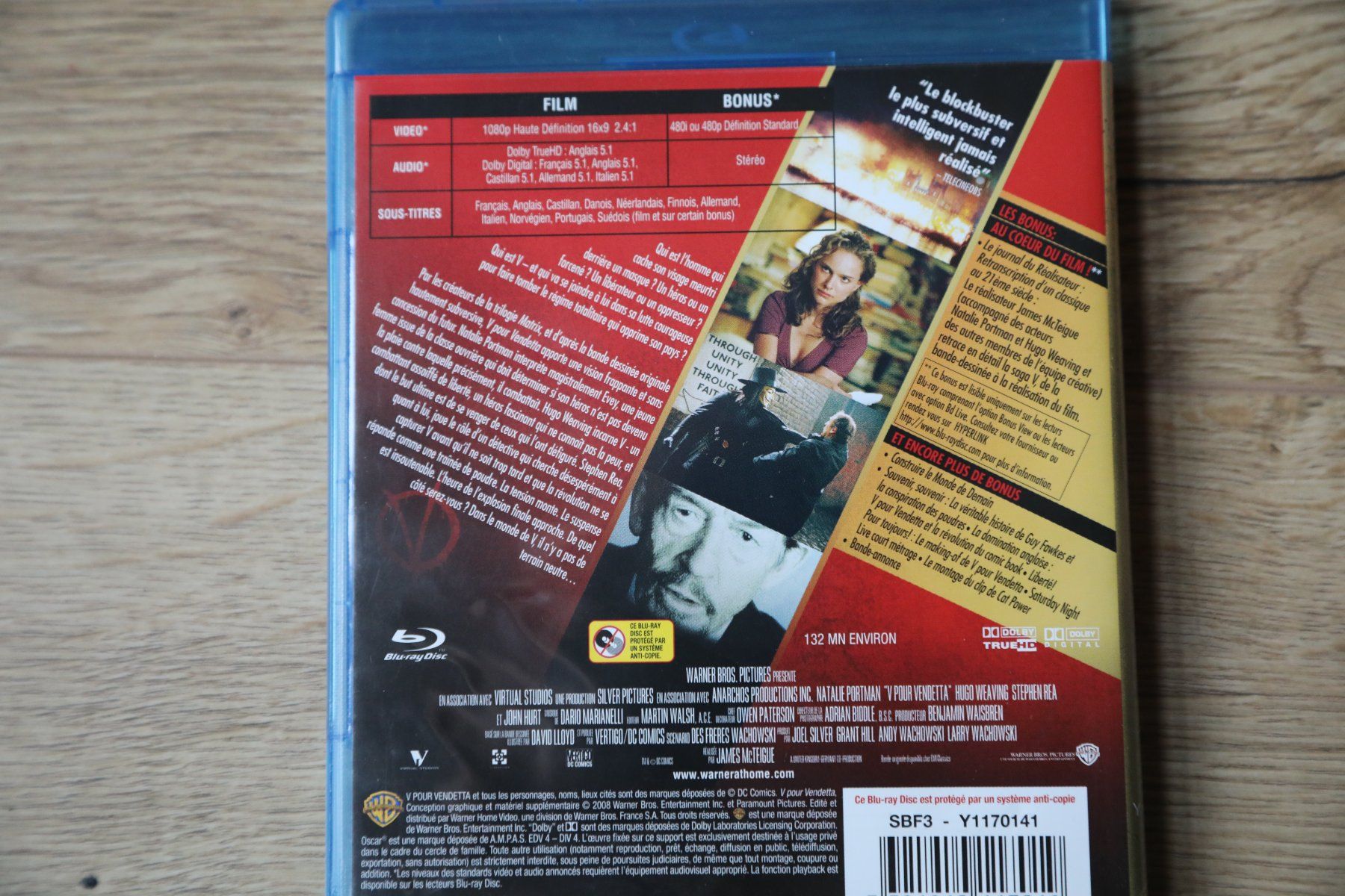 Tutti i DVDs: Bluray       V POUR VENDETTA          Français Anglais – Usato da Porrentruy venduto da tupatup 1