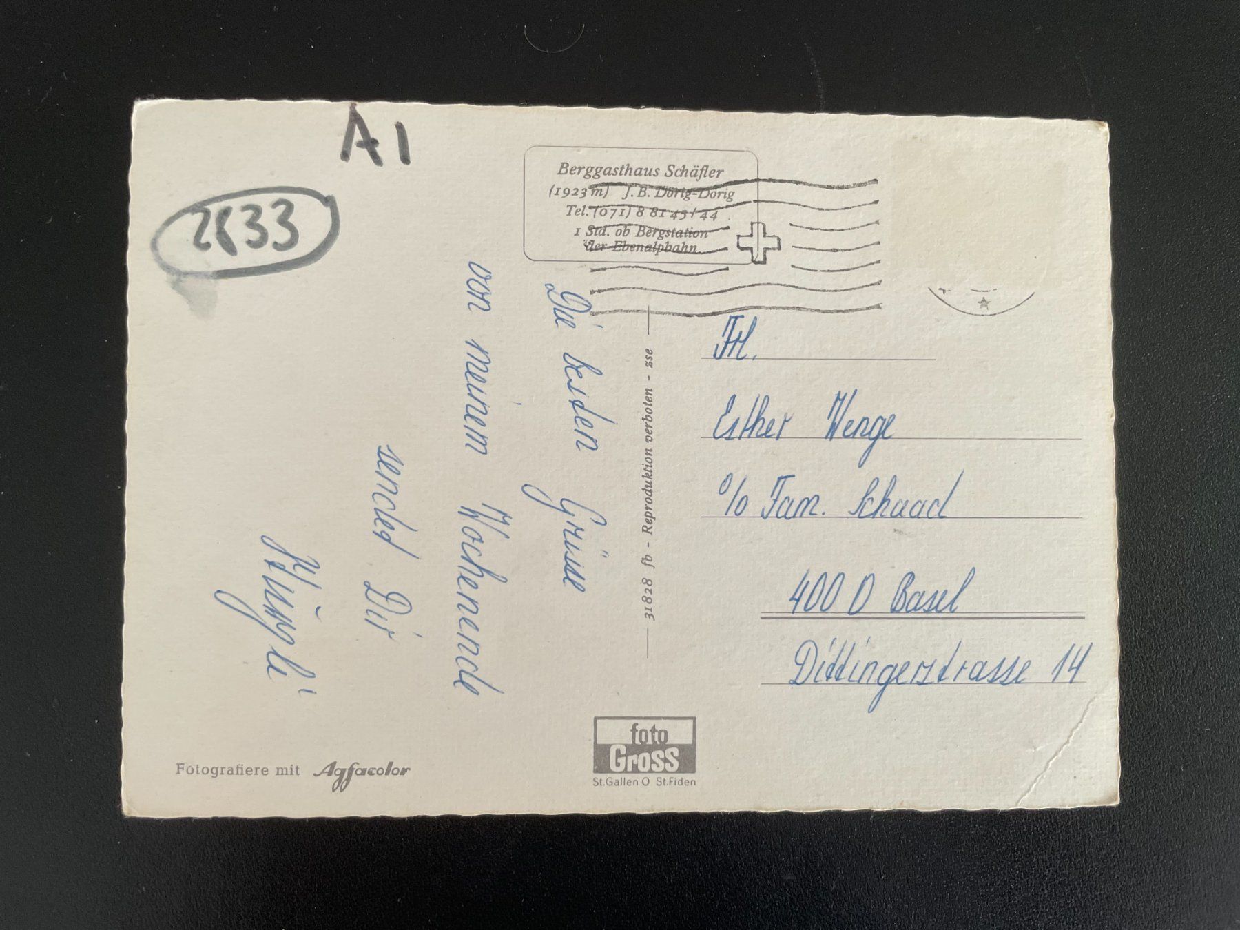 Cartoline postali: AK AI Schäfler, Alpstein – Usato da Thal venduto da Danny82 1