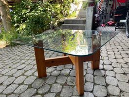 Couchtisch (Glas/Holz)