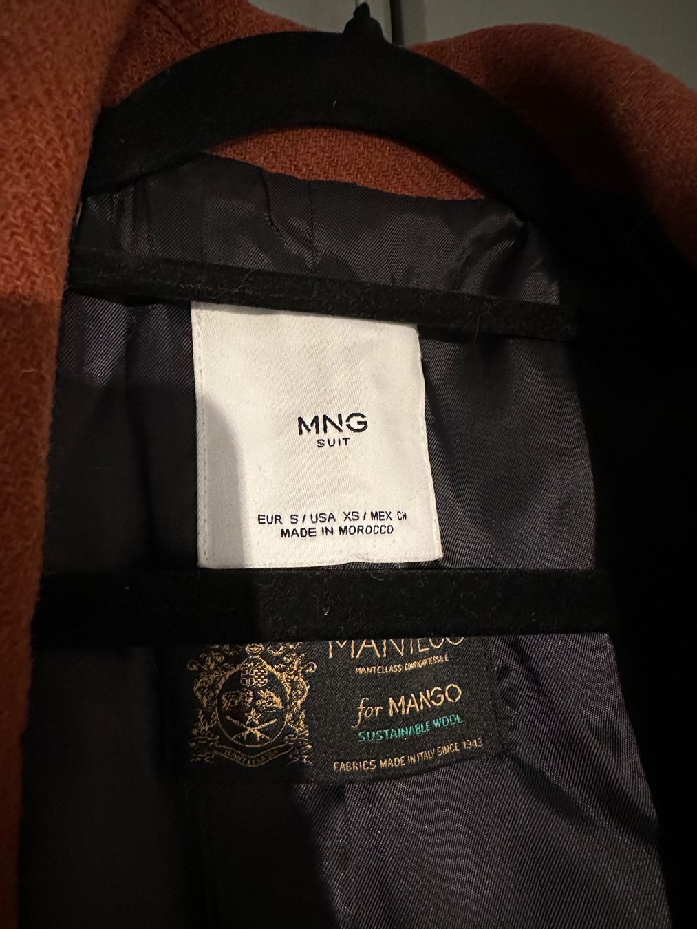 Mango Completi & Tailleur: Mango Blazer aus Wolle in terracotta – Usato da Zürich venduto da fisch0 2