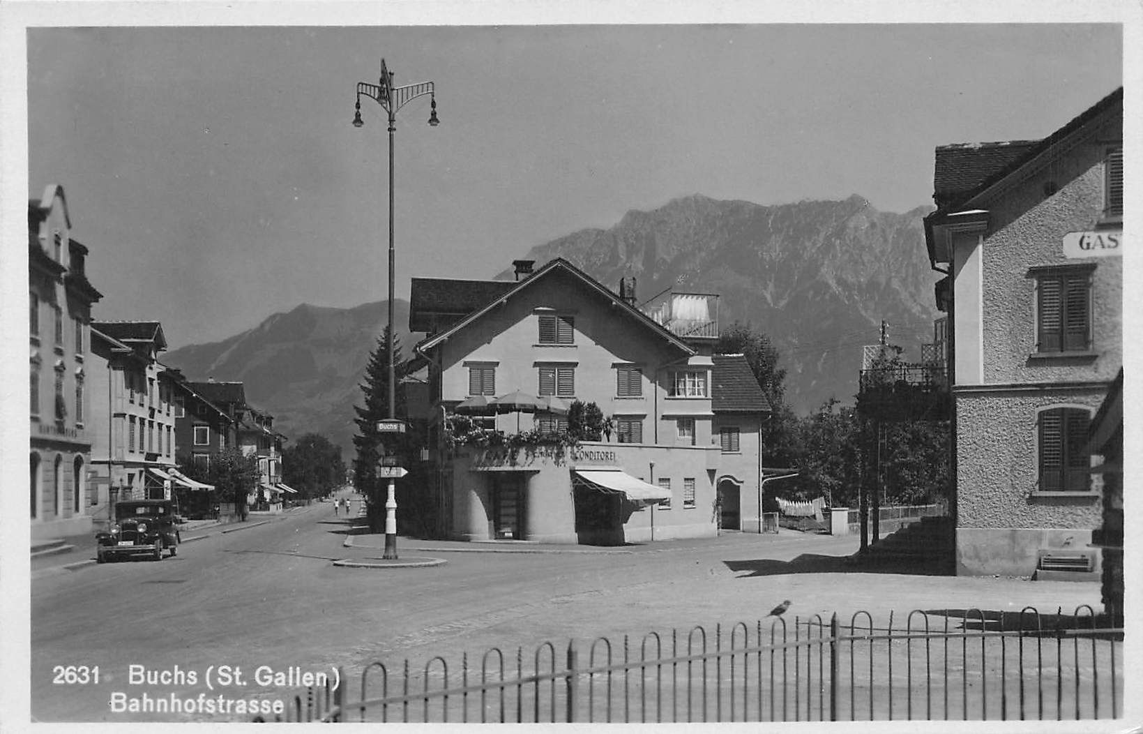 Cartoline postali: Buchs (SG) Bahnhofstrasse – Usato da Biasca venduto da Blenio71