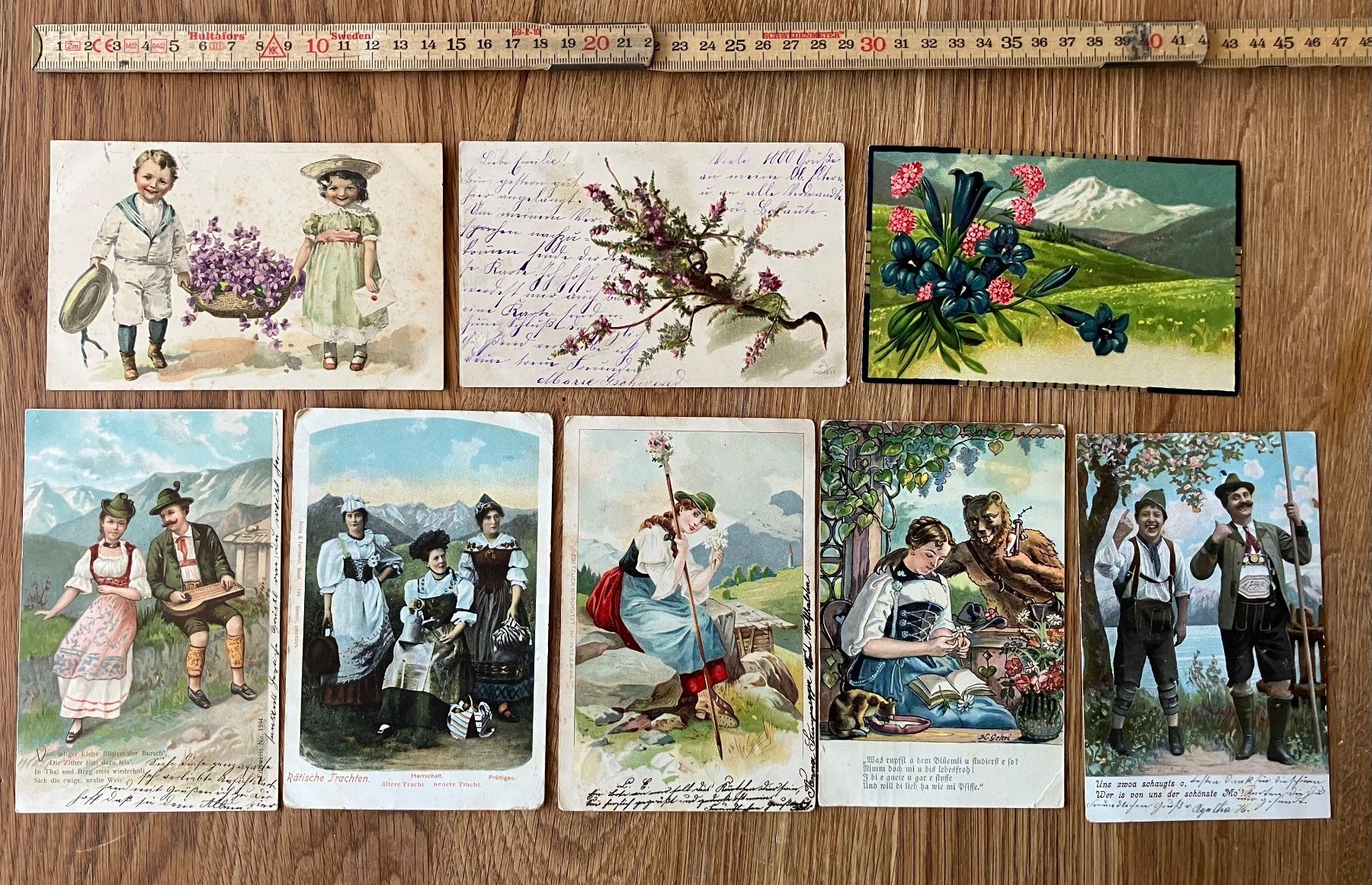 Cartes postales: Antike Ansichtskarten Tracht Blumen – D'occasion à Waldstatt par breitaxt
