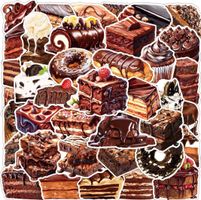 50 Aufkleber Sticker - Schokolade Cake Dessert Kuchen