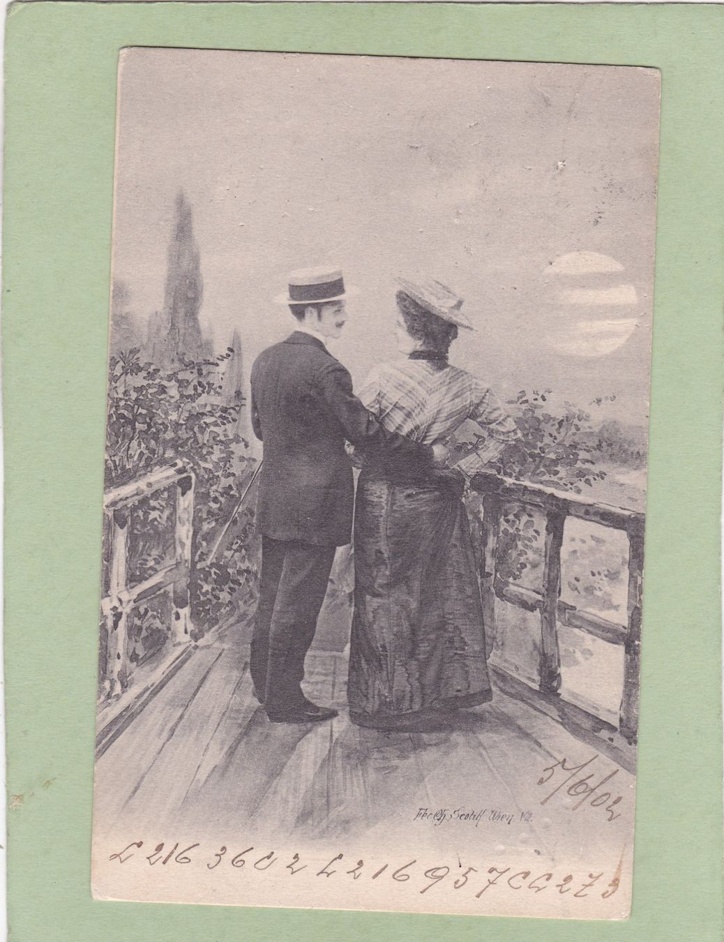 Cartoline postali: Kitsch Paar 1902 – Usato da Herisau venduto da Lisegrat2008