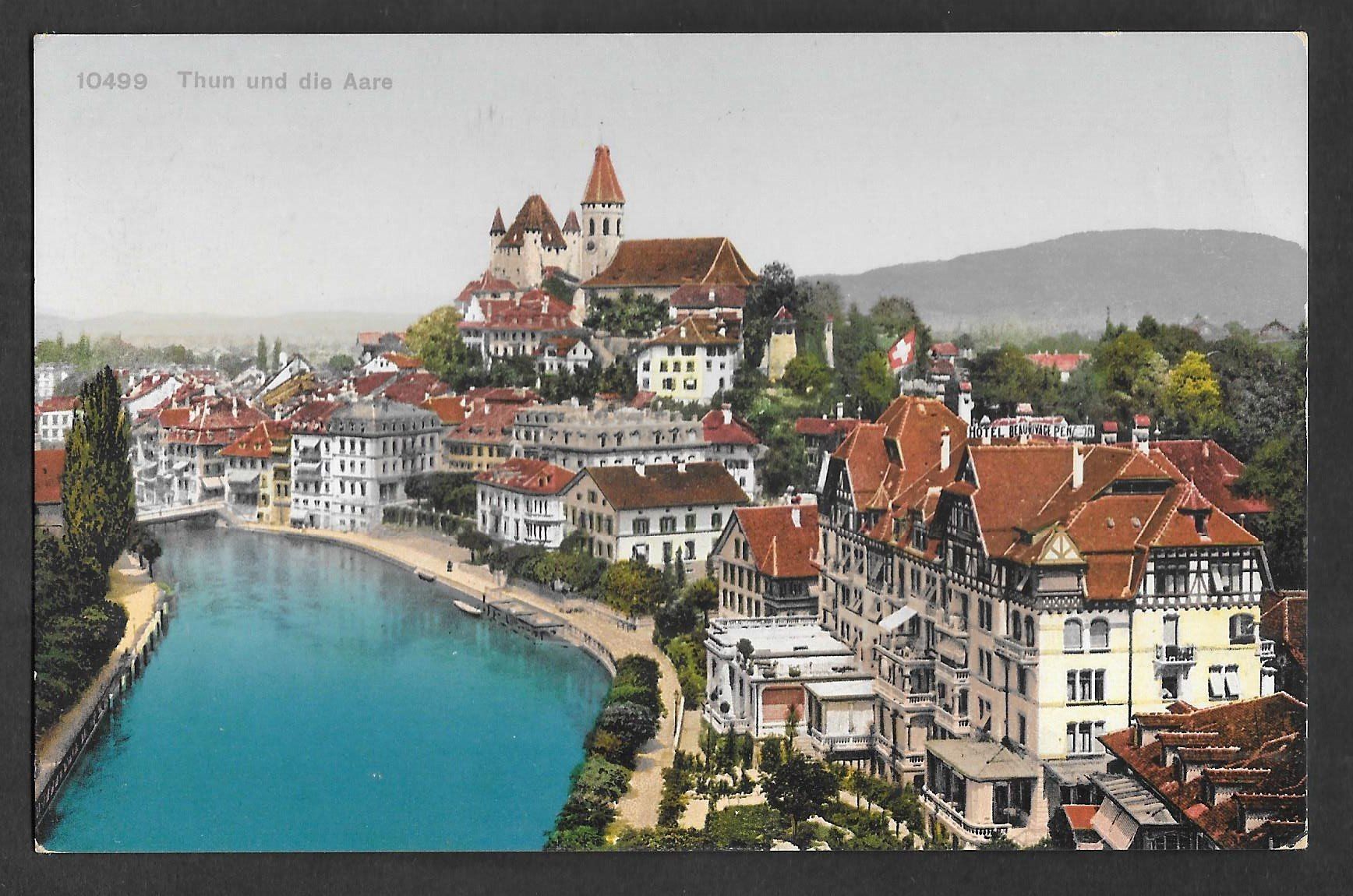 Cartoline postali: Thun Teilansicht und die Aare – Usato da Olten venduto da clotaldi