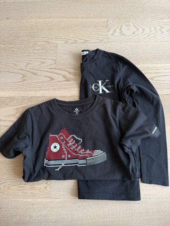 Langarmshirt Calvin Klein + T-Shirt Converse Gr.140-152